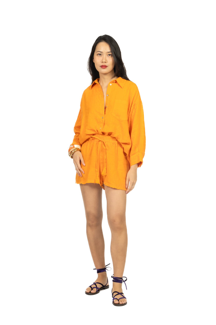 Tensione In - Completo camicia e shorts in lino Art. S26XJ95