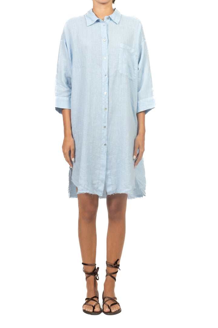 Tensione In - Abito camicia in lino sfrangiato Art. S26AJ98