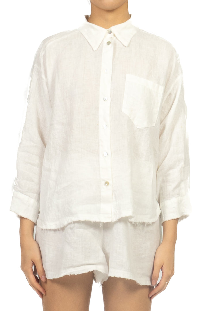 Tensione In - Completo camicia e shorts in lino Art. S26XJ95