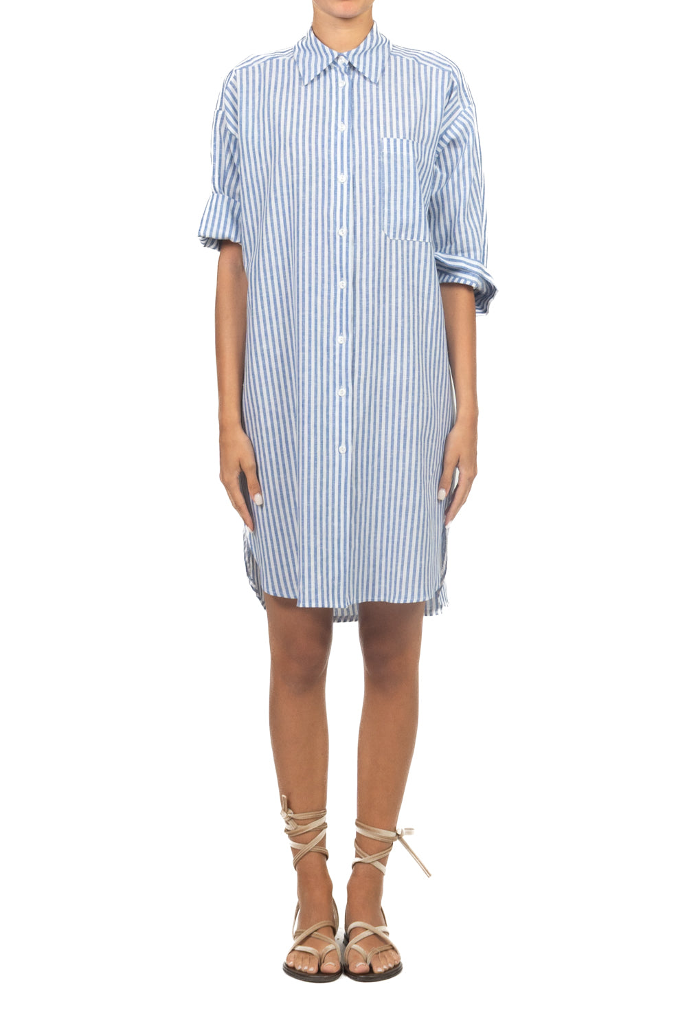 Tensione In - Abito camicia rigato Art. S26AK04