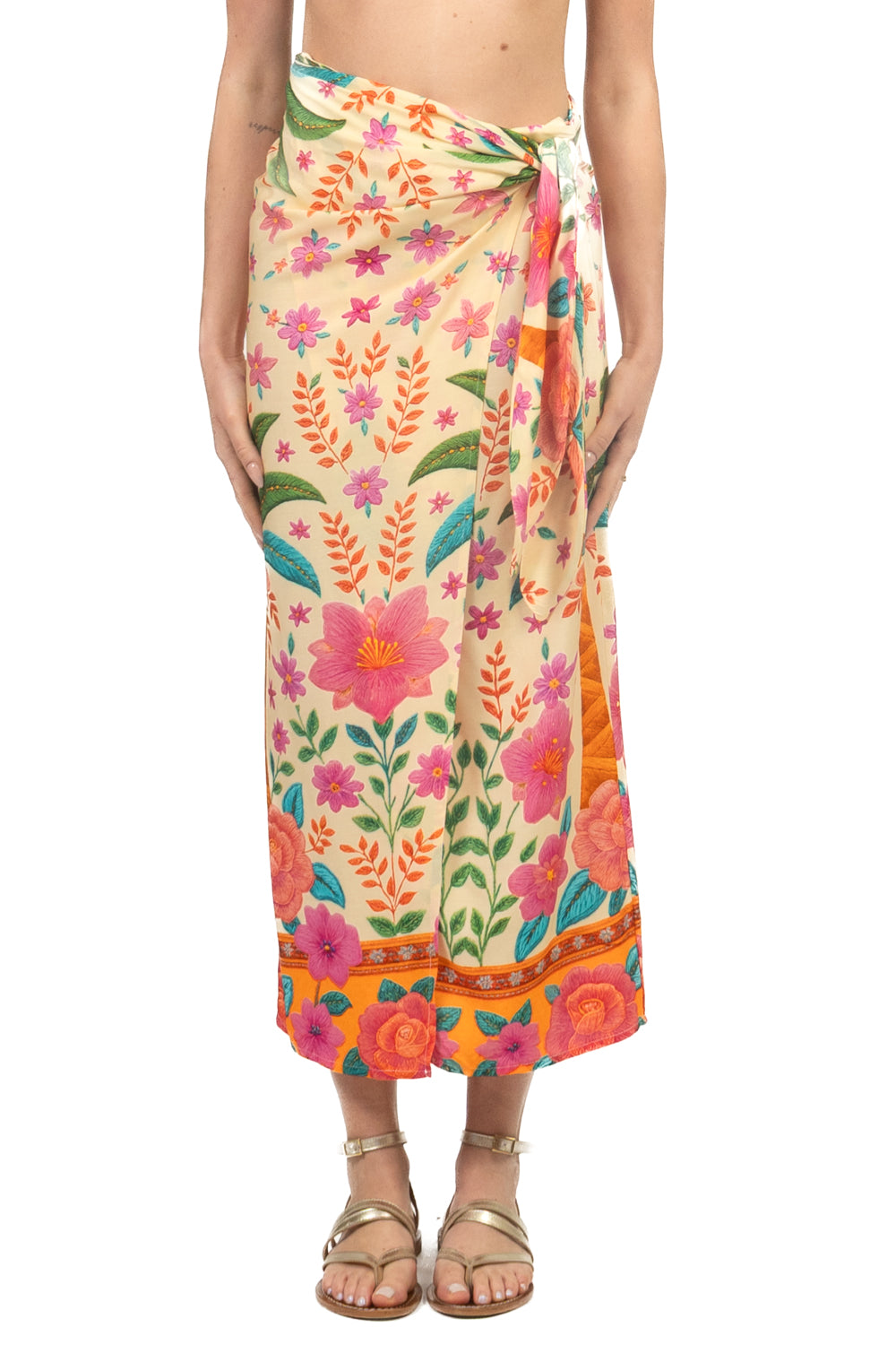 Tensione In - Gonna lunga pareo fantasia floreale Art. PE260369