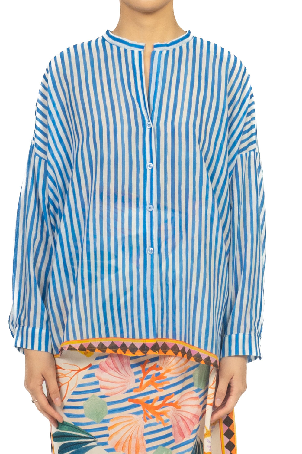 Tensione In - Camicia in mussola rigata Art. PE260374