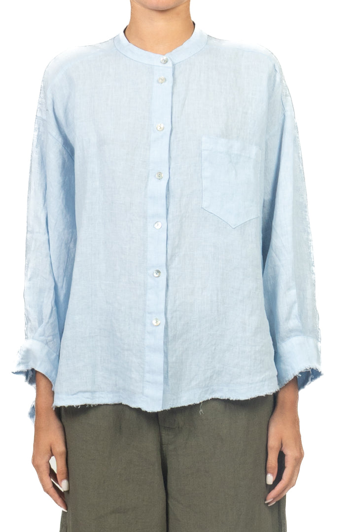 Tensione In - Camicia in lino sfrangiata Art. S26CD54