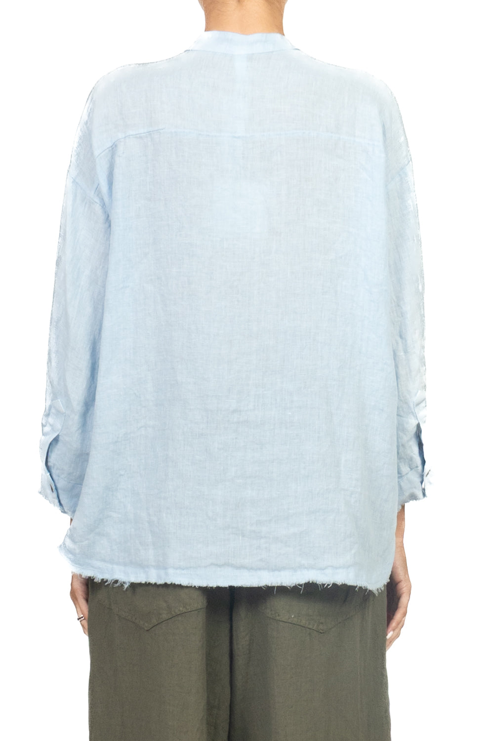 Tensione In - Camicia in lino sfrangiata Art. S26CD54