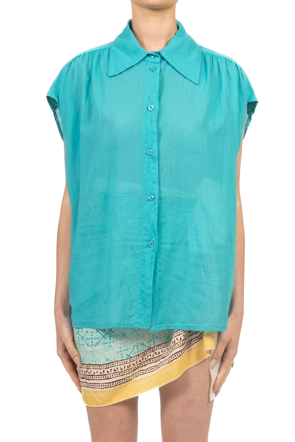 Tensione In - Camicia in mussola smanicata Art. PE260347