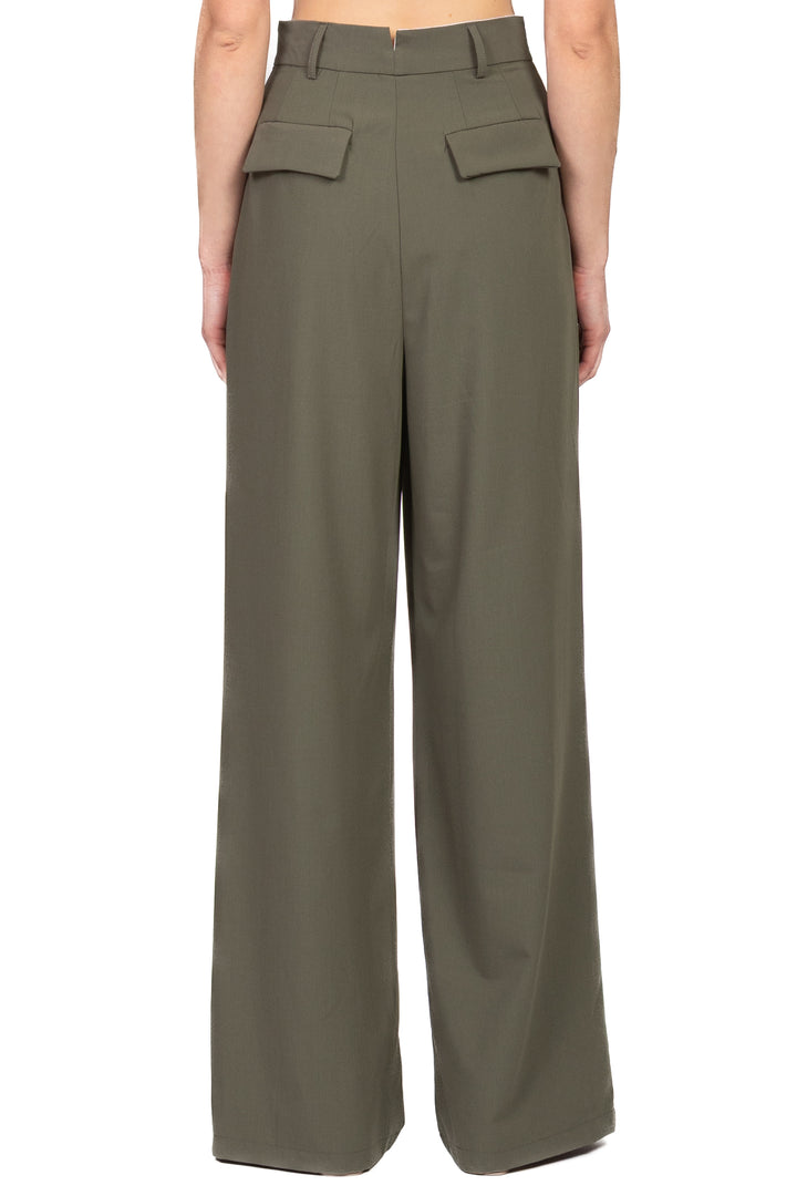 Tensione In - Pantalone palazzo chiusura asimmetrica Art. 26P4364