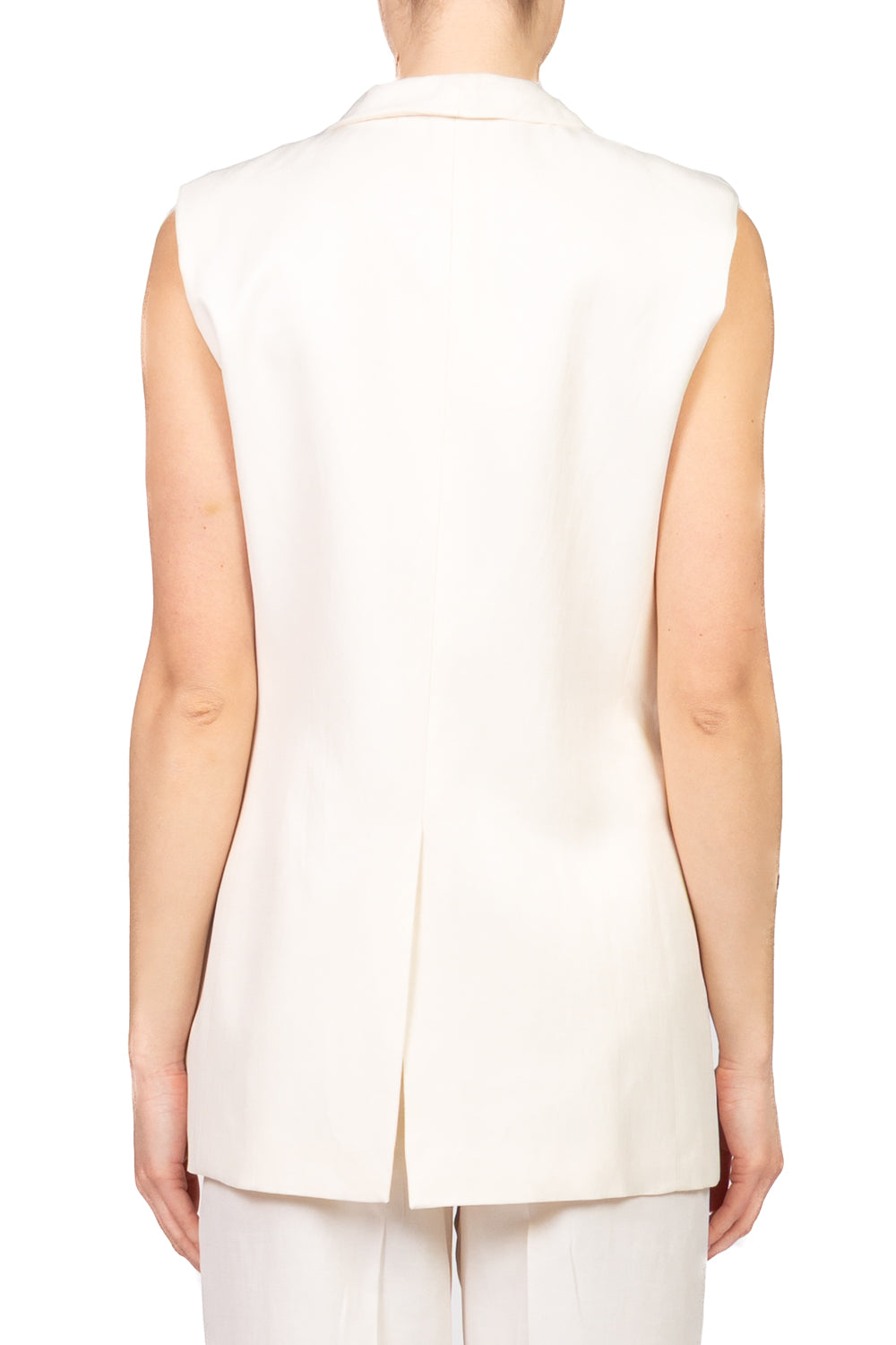 Vicolo - Gilet lungo misto lino Art. TAB0243