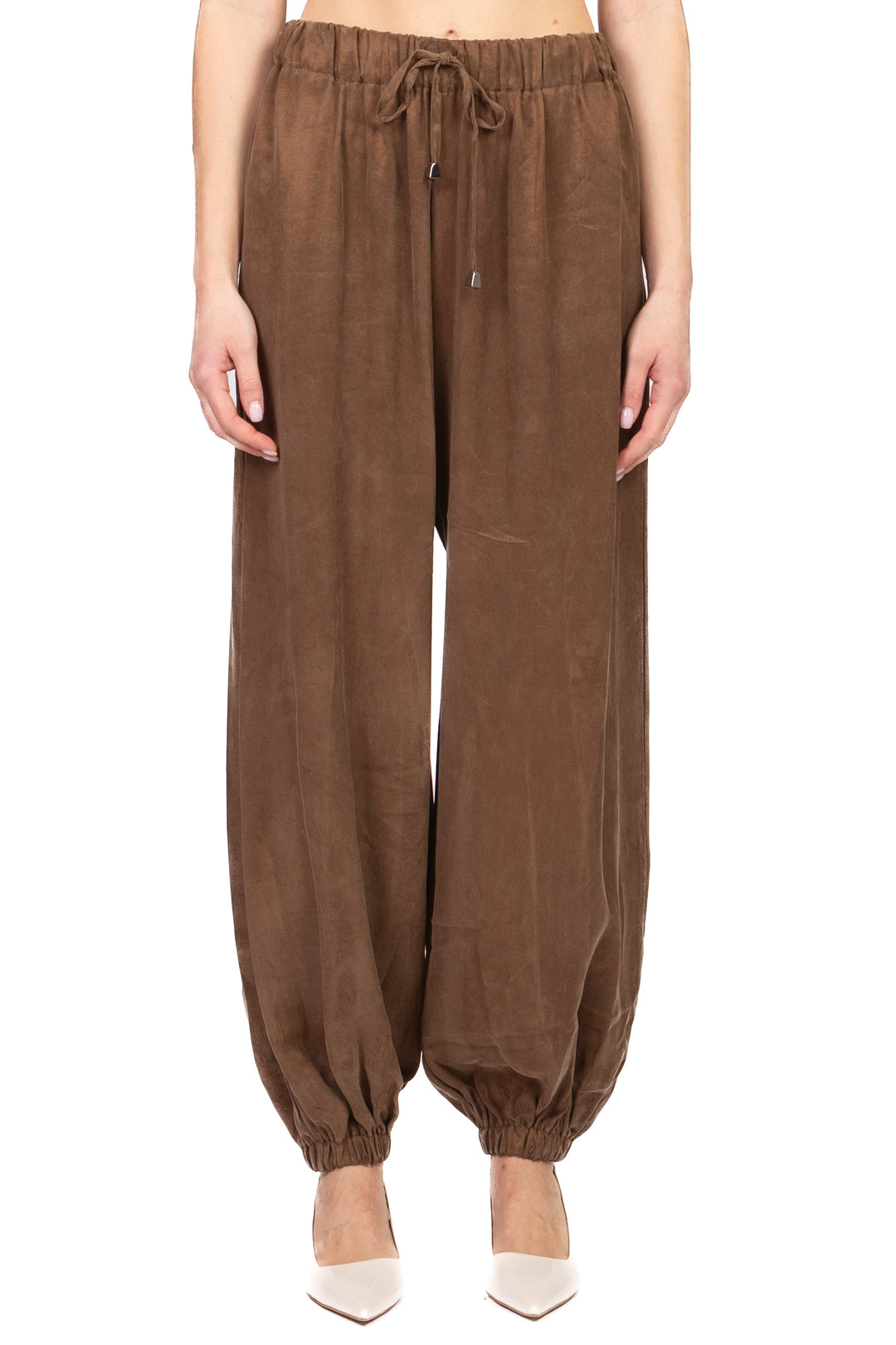 Dixie - Pantalone con coulisse seta lavata Art. PDV91HB