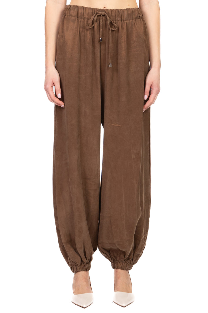 Dixie - Pantalone con coulisse seta lavata Art. PDV91HB
