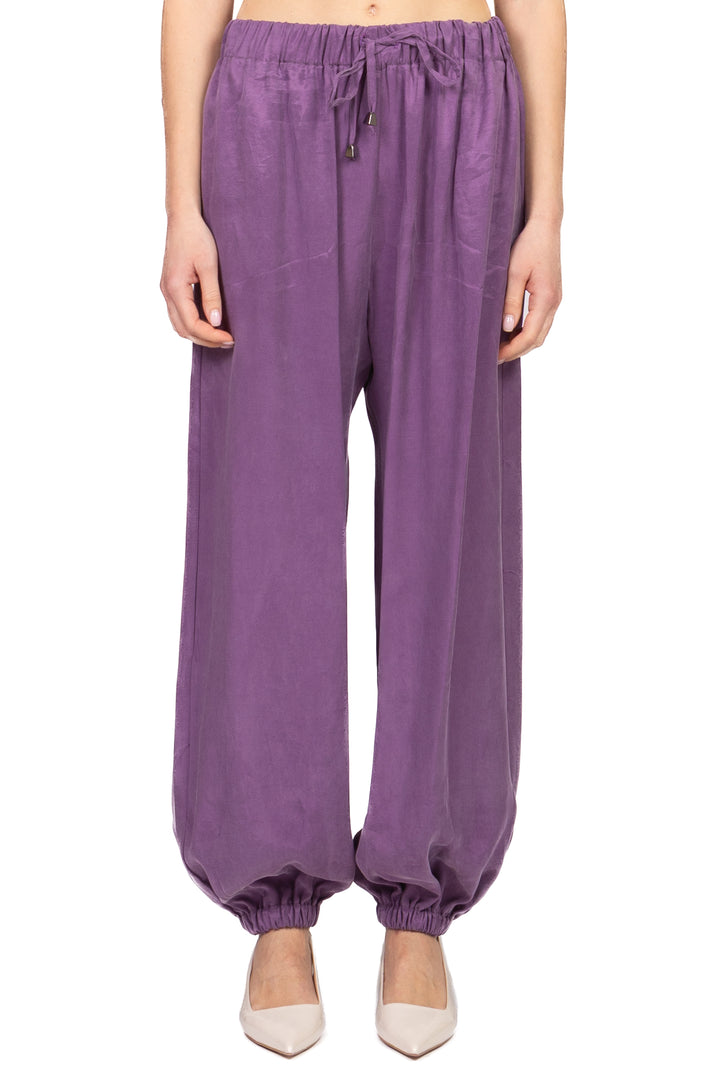 Dixie - Pantalone con coulisse seta lavata Art. PDV91HB
