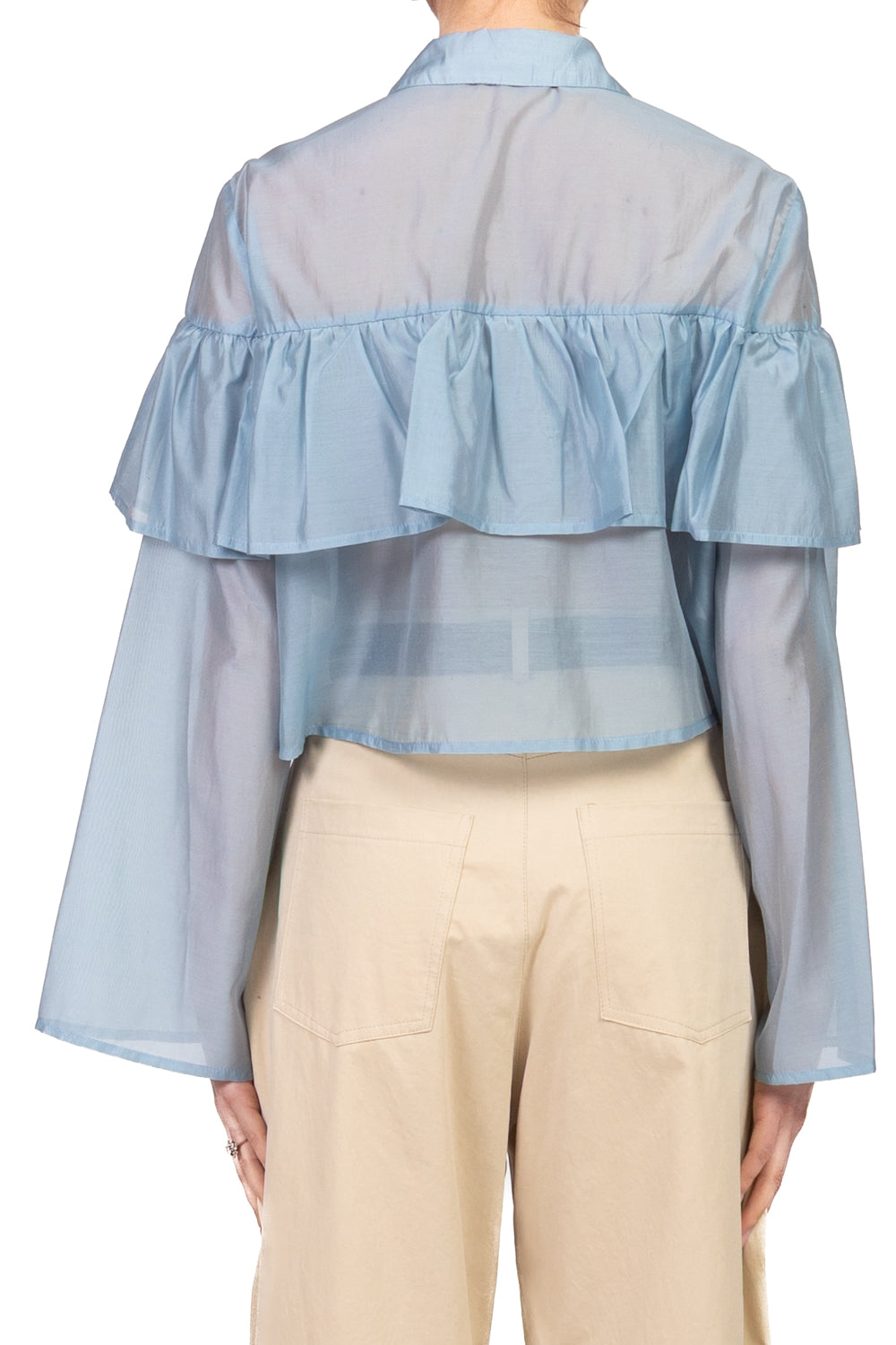 Vicolo - Blusa crop con rouches Art. TAB1382