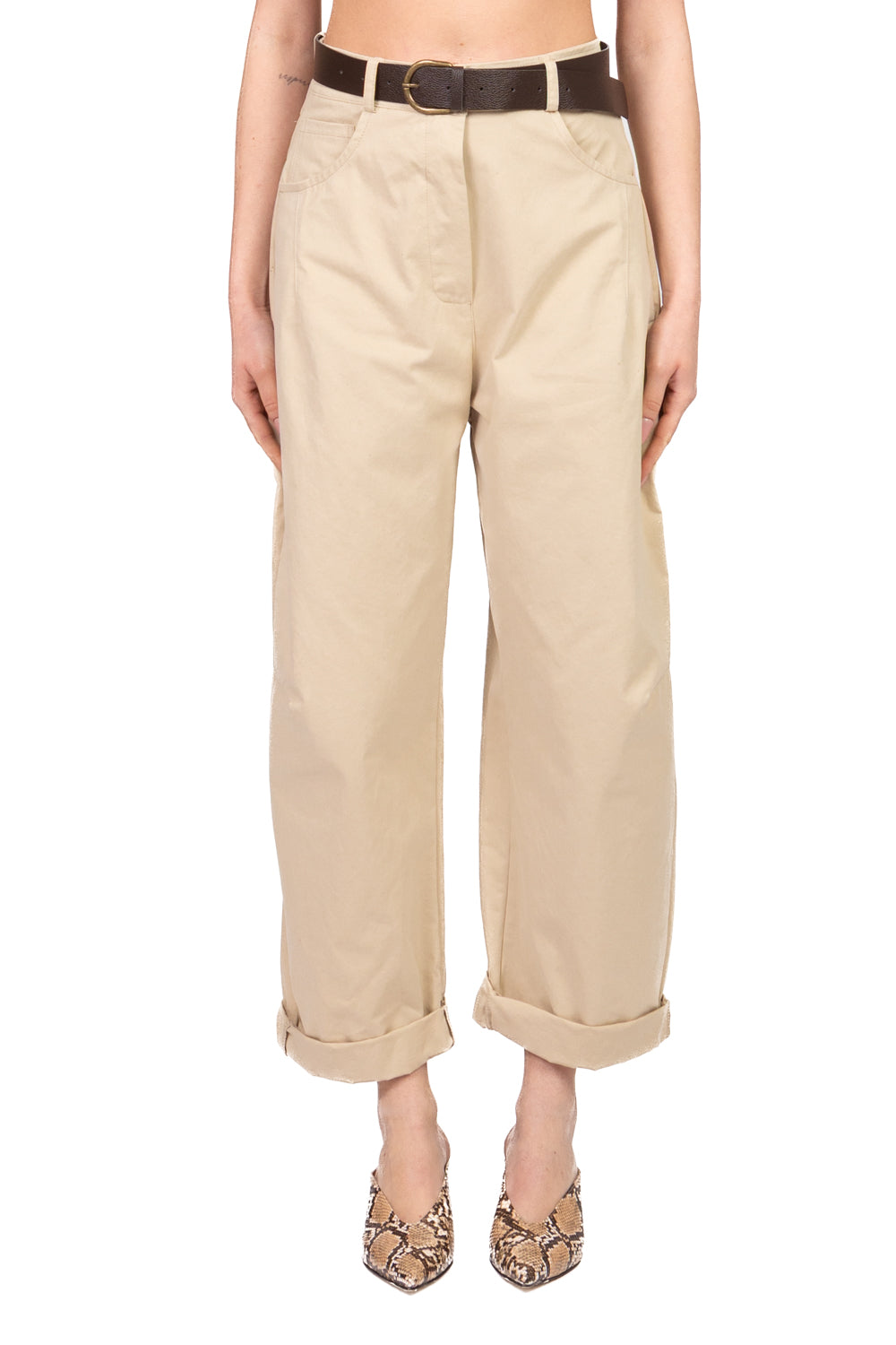 Vicolo - Pantalone barrel con cintura Art. TAB1484