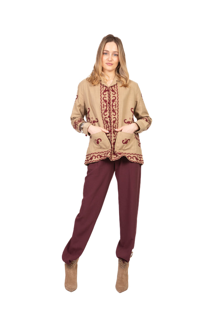 Dixie - Pantalone palazzo misto lino Art. PDPIUDMA