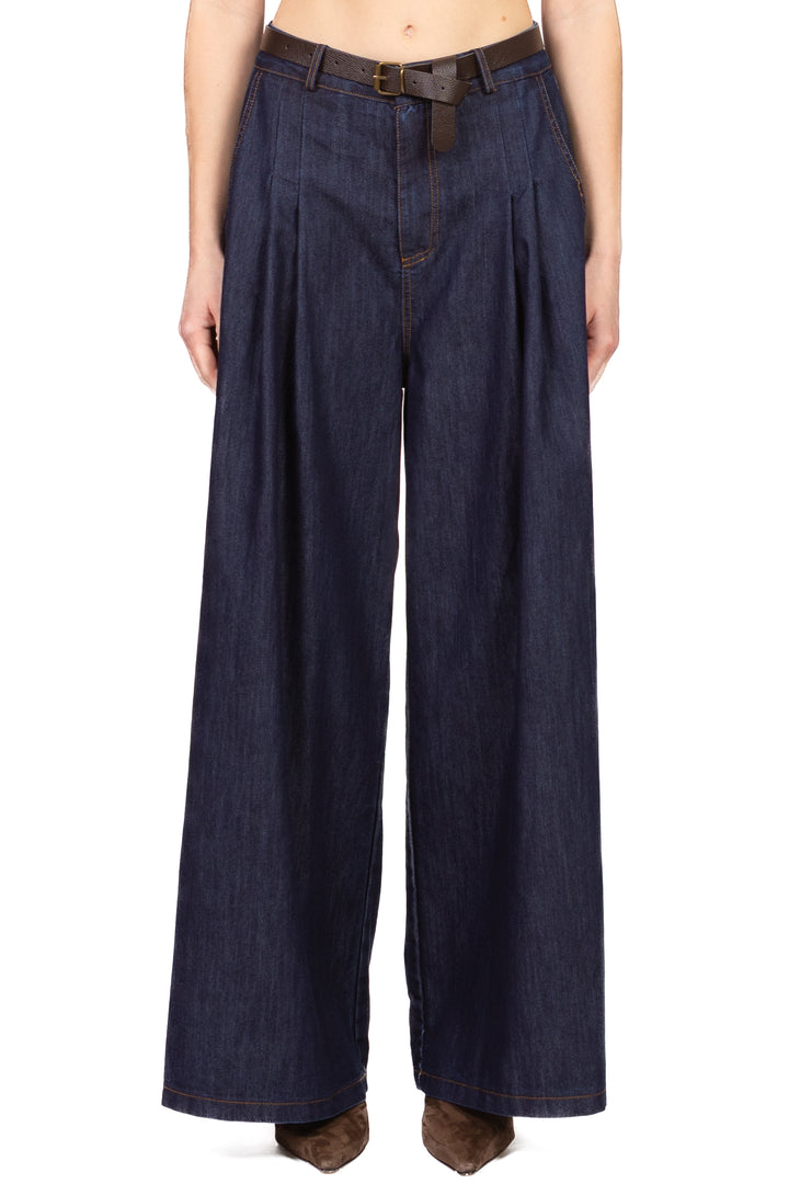 Vicolo - Pantalone palazzo ampio con cintura Art. TAB1469