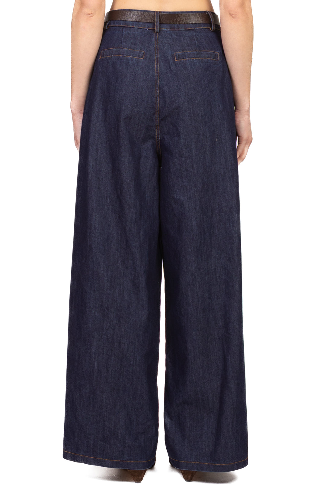 Vicolo - Pantalone palazzo ampio con cintura Art. TAB1469
