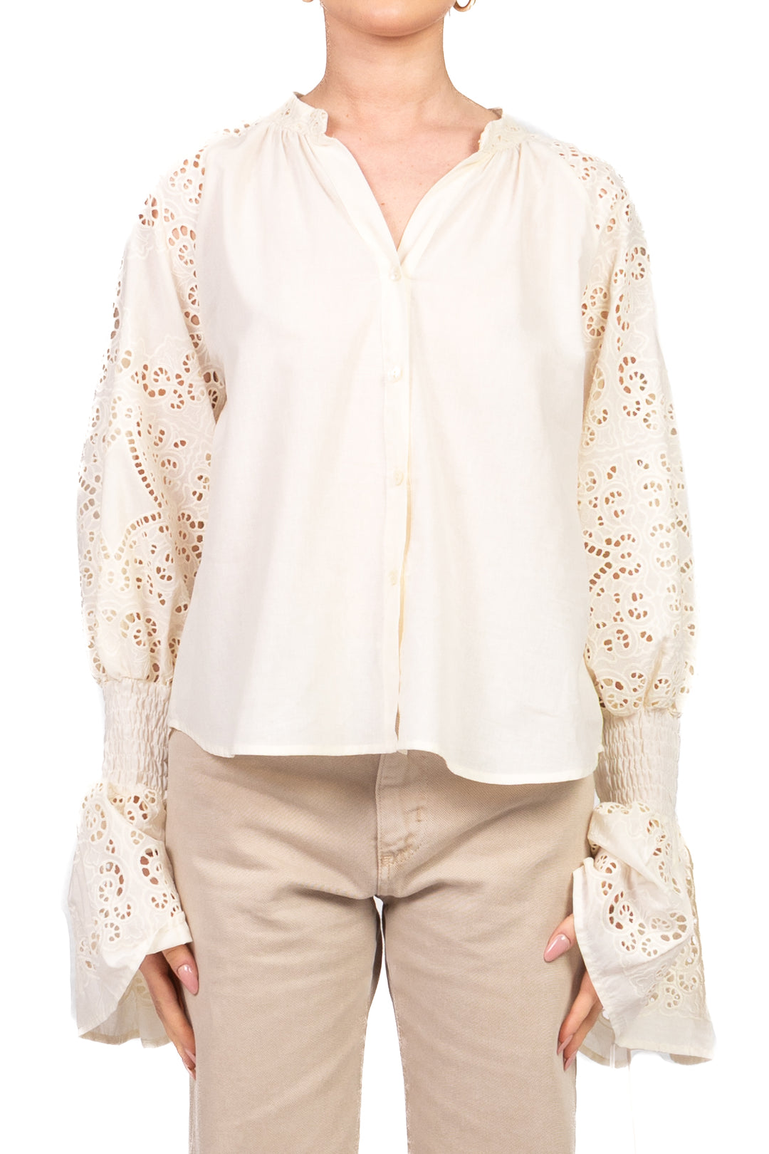 Tensione In - Camicia maniche pizzo san gallo Art. S26C793