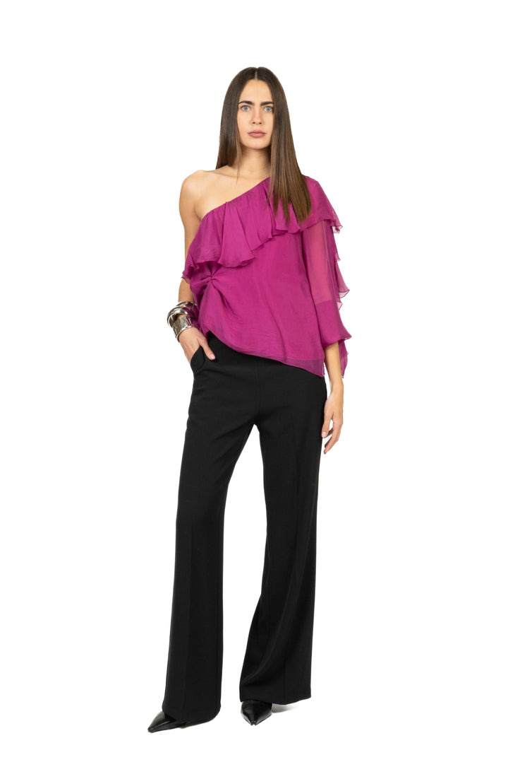 Dixie - Top Monospalla con rouches Art. C207A021A