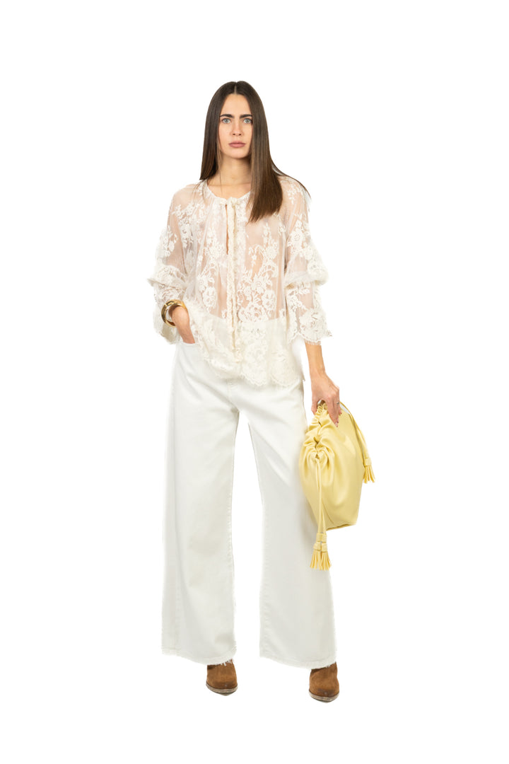 Vicolo - Blusa in pizzo manica campana Art. TAB1421