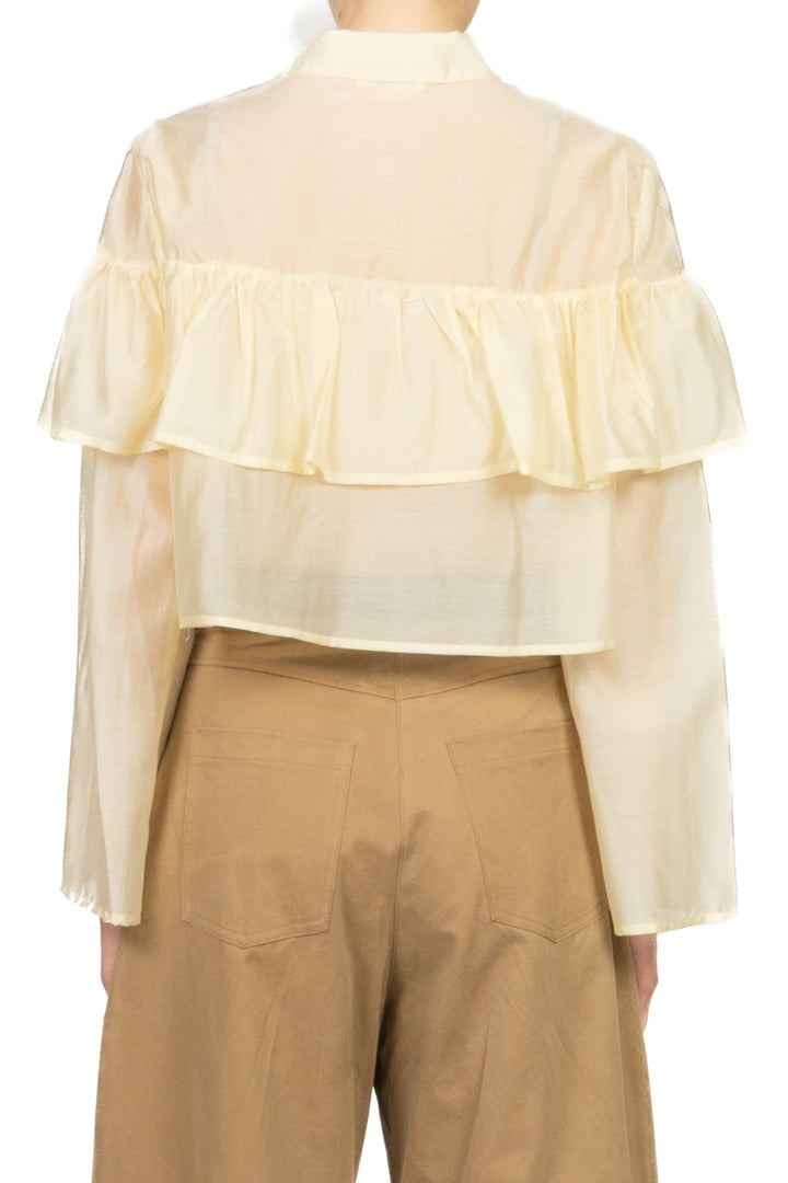 Vicolo - Blusa crop con rouches Art. TAB1382