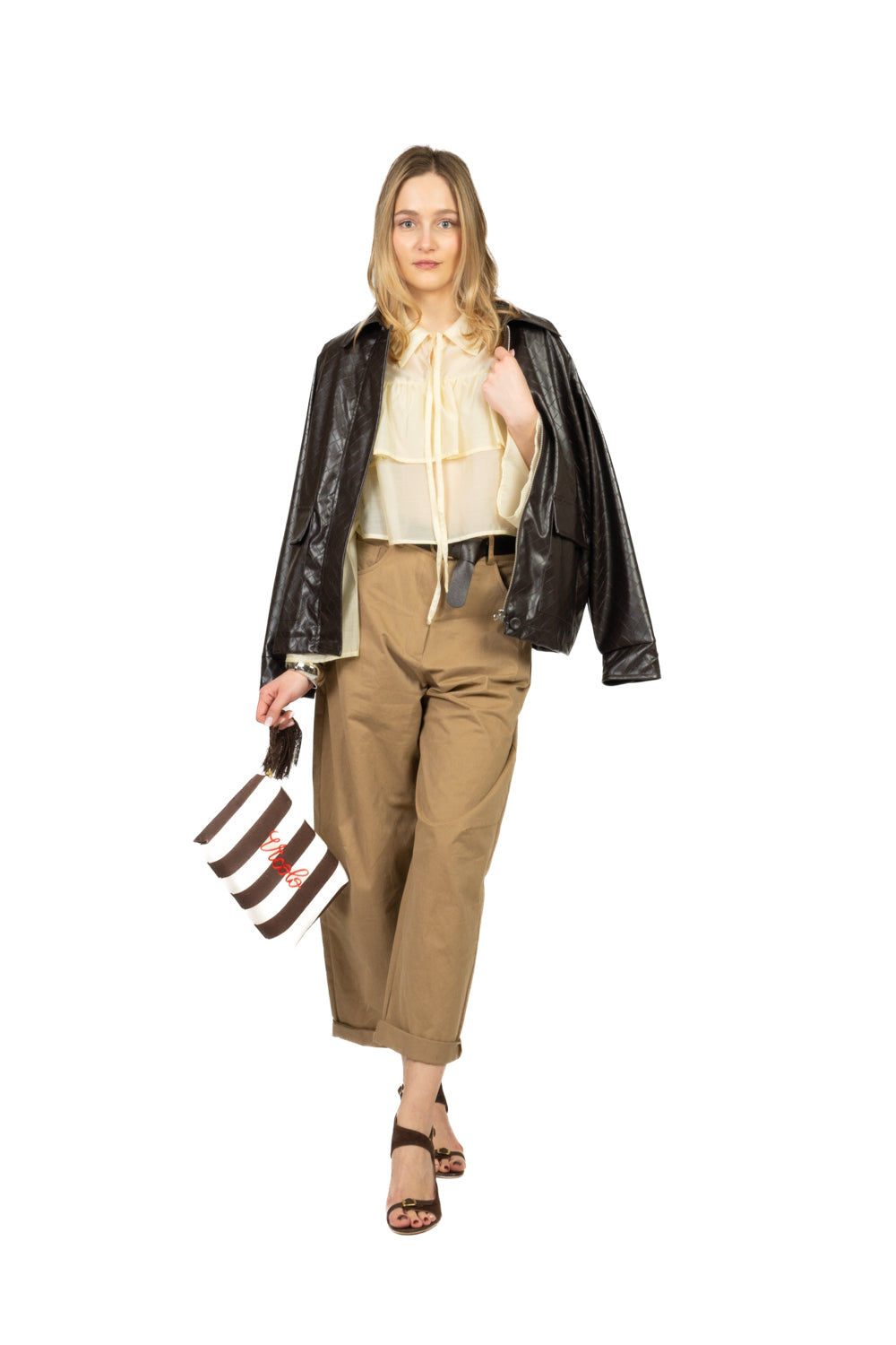 Vicolo - Pantalone barrel con cintura Art. TAB1484