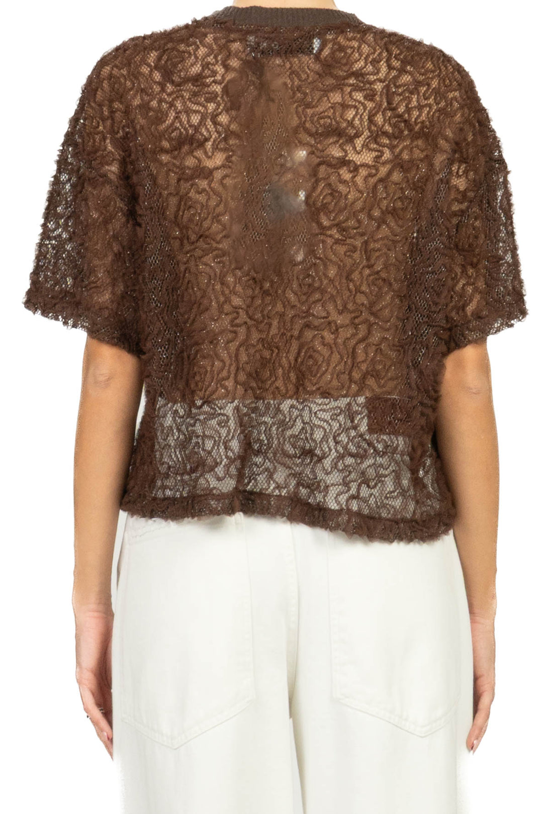 Have One - T- shirt retata con ricami in tulle Art. MNO-Q027