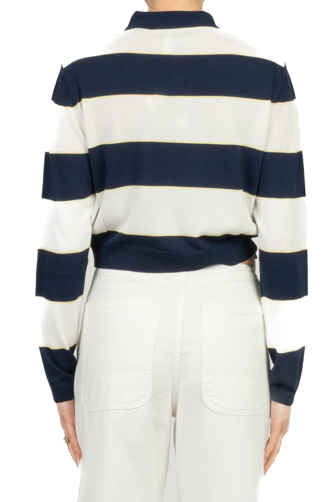 Tensione In - Maglia polo crop rigata Art. PA5487