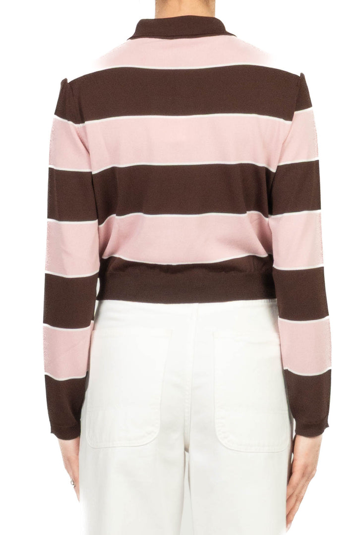 Tensione In - Maglia polo crop rigata Art. PA5487
