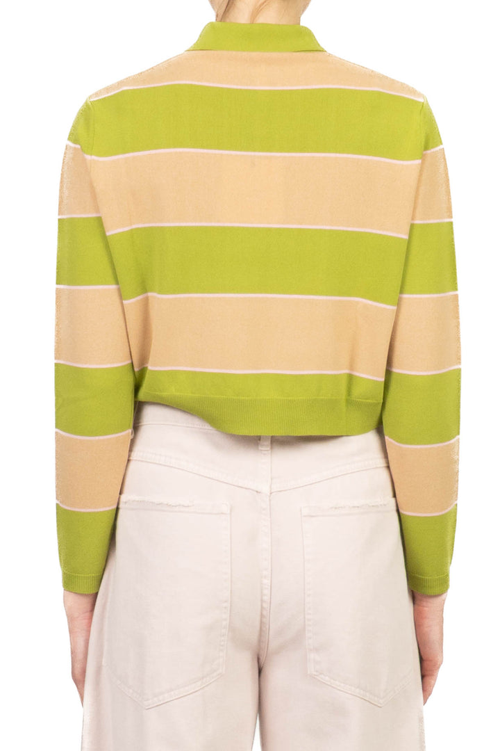 Tensione In - Maglia polo crop rigata Art. PA5487