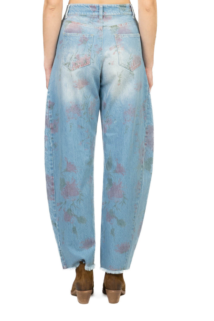 Tensione In - Jeans barrel floreale Art. S26P691