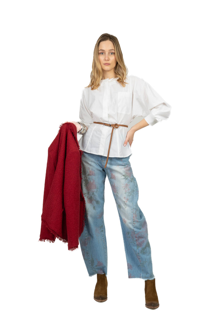 Tensione In - Jeans barrel floreale Art. S26P691