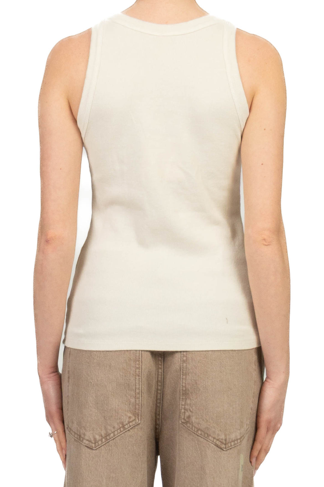 Tensione In - Canotta costine scollo v Art. 21002