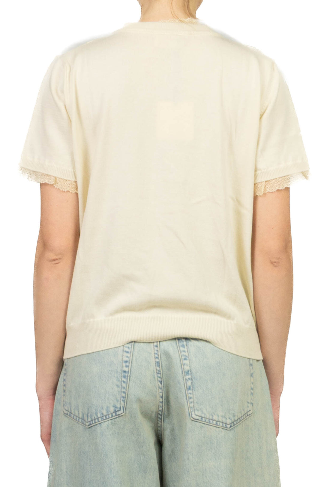 Vicolo - Maglia manica corta profili pizzo Art. 2AB2143