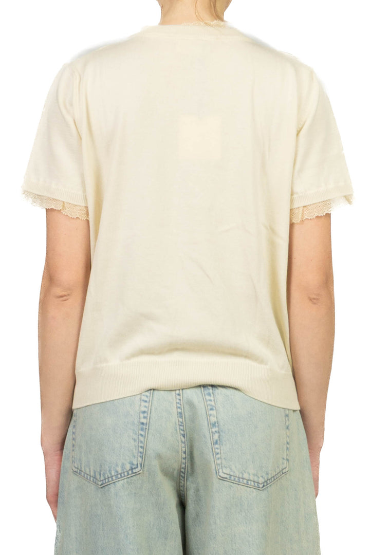 Vicolo - Maglia manica corta profili pizzo Art. 2AB2143