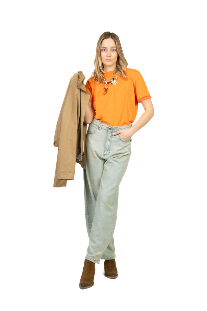 Vicolo - Maglia manica corta profili pizzo Art. 2AB2143