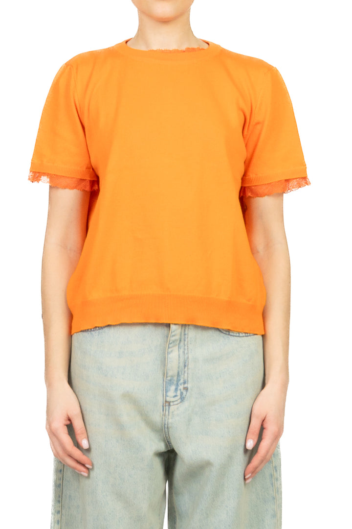 Vicolo - Maglia manica corta profili pizzo Art. 2AB2143