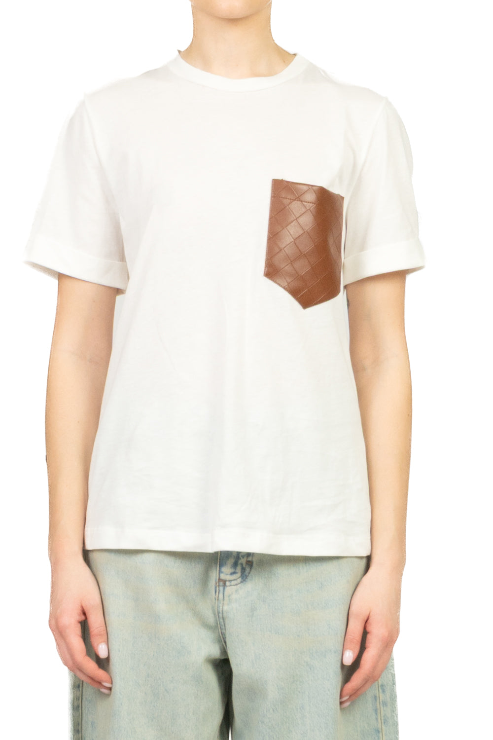 Tensione In - T-shirt con taschino ecopelle Art. S26M833
