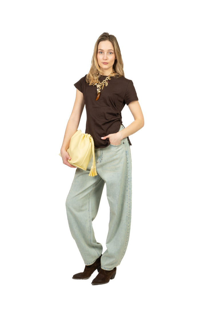 Vicolo - T-shirt mezza manica con drappeggio Art. UAB0042