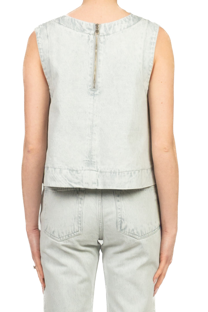 Vicolo - Gilet denim con spacchi laterali Art. DAB5111