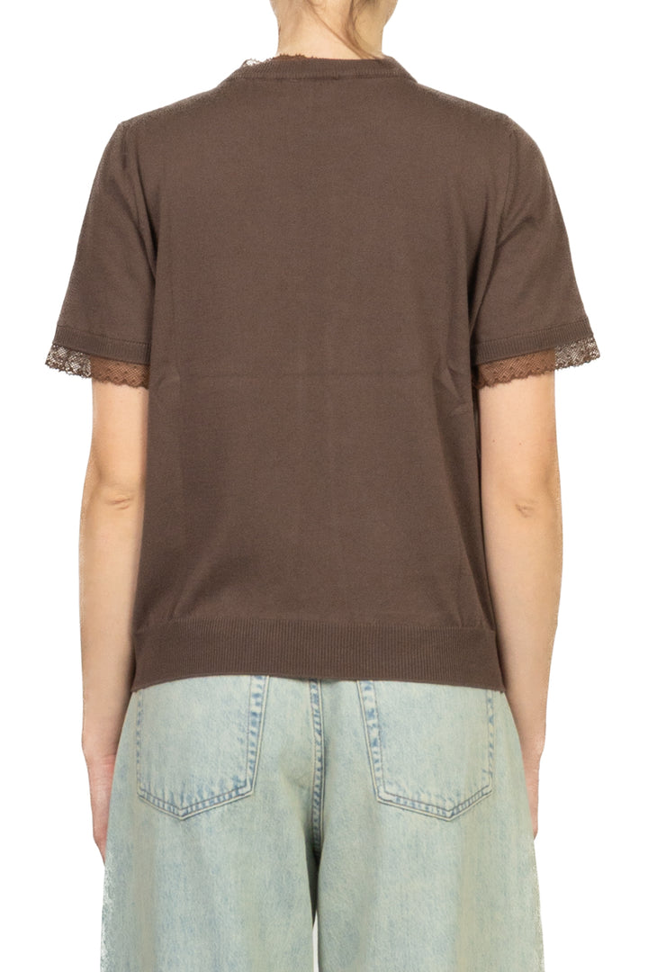 Vicolo - Maglia manica corta profili pizzo Art. 2AB2143