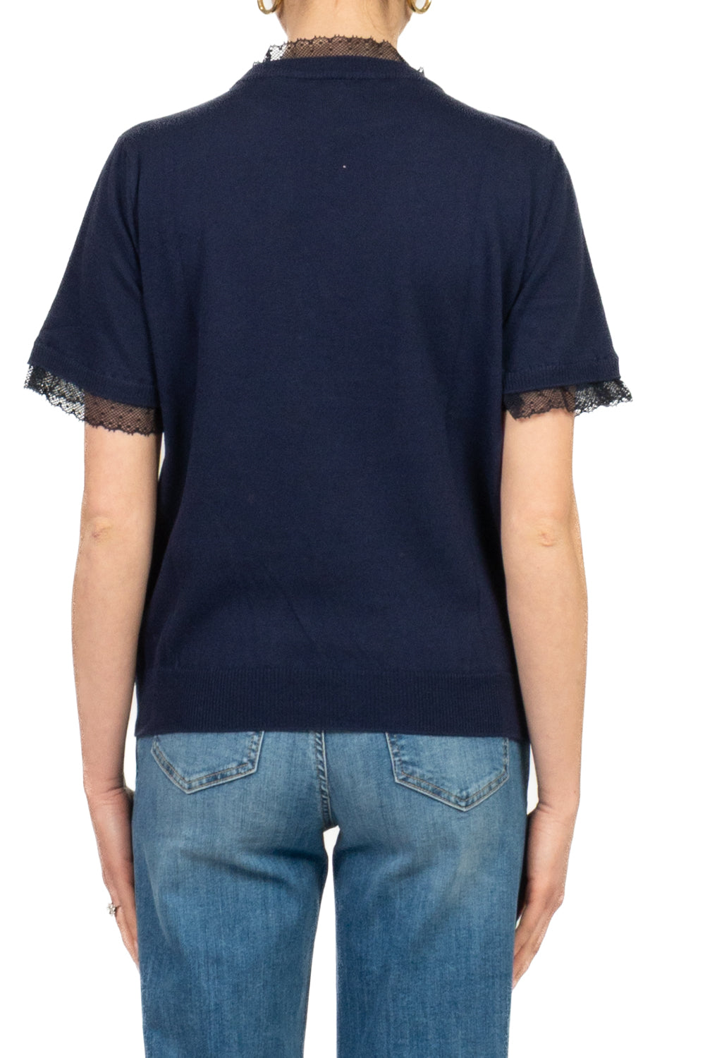Vicolo - Maglia manica corta profili pizzo Art. 2AB2143