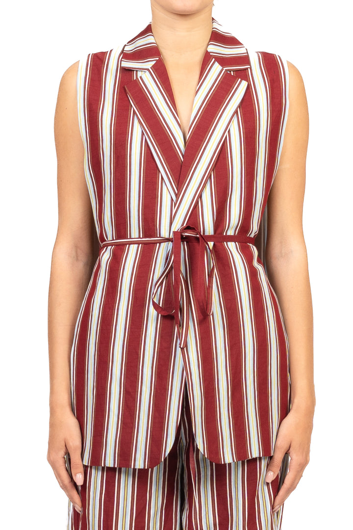Vicolo - Gilet rigato aperto Art. TAB2452