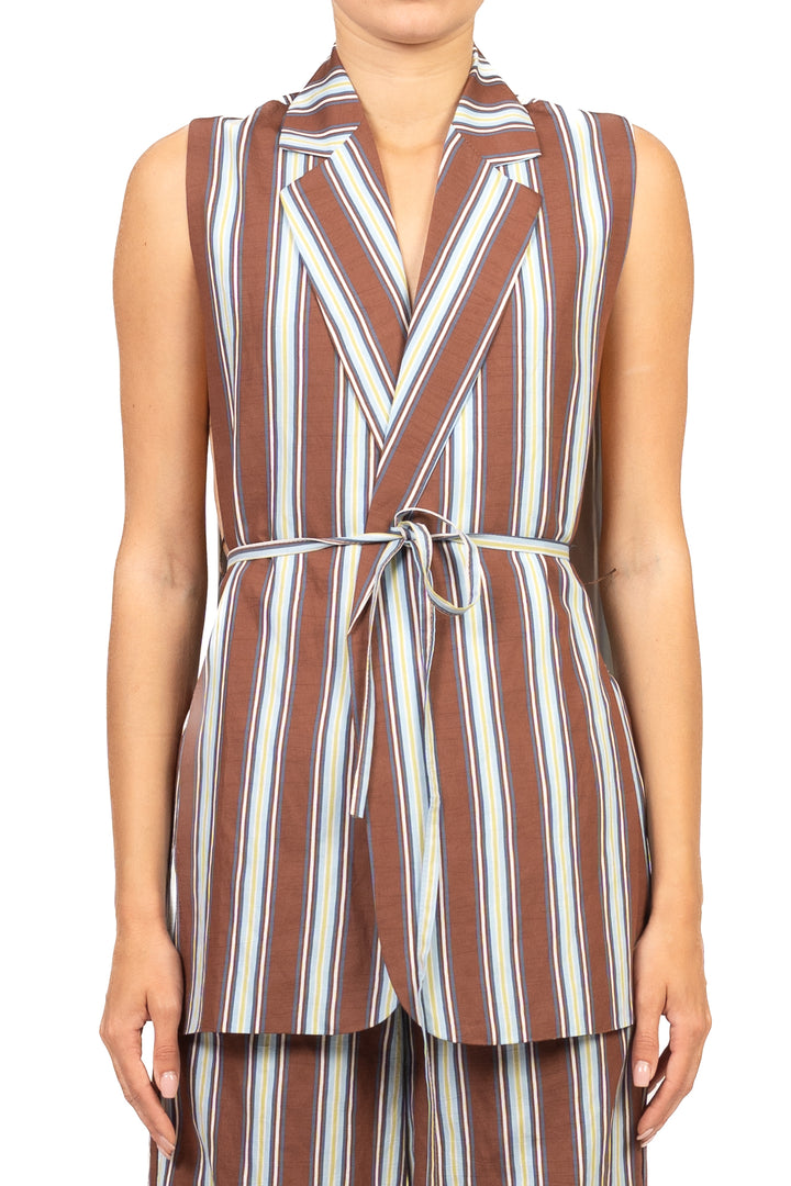 Vicolo - Gilet rigato aperto Art. TAB2452