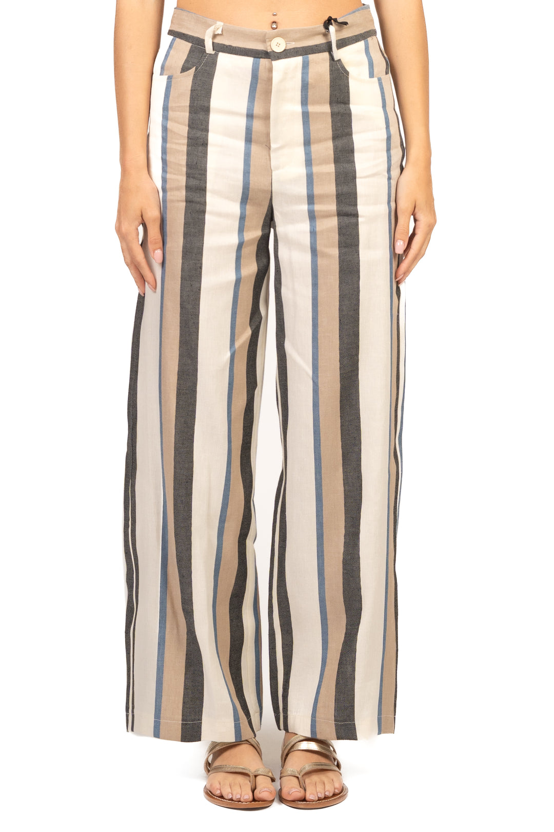 Vicolo - Pantalone rigato gamba dritta Art. TAB2557
