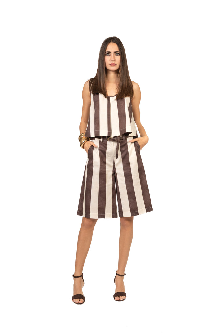 Vicolo - Completo top e bermuda rigati Art. TAB2508