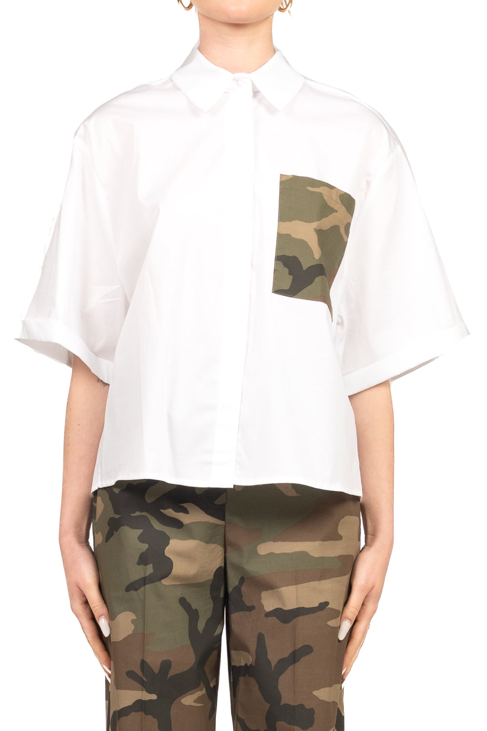 Tensione In - Camicia con taschino camouflage Art. 26C5229