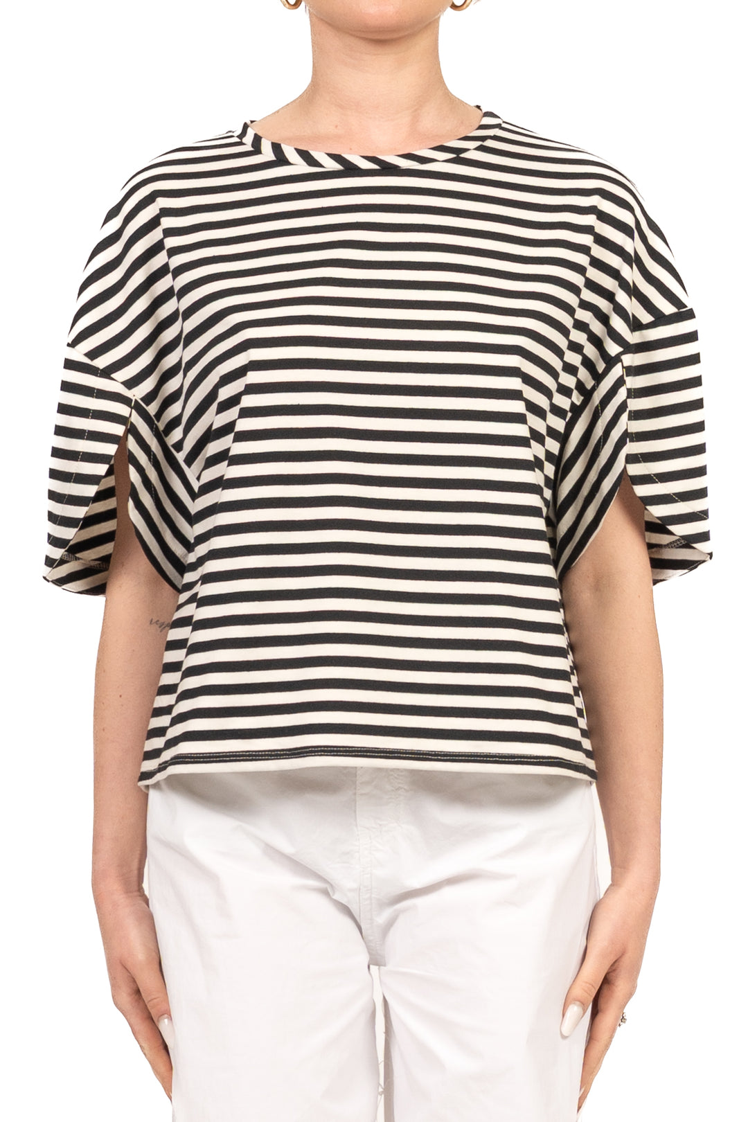 Vicolo - T-Shirt rigata manica aperta  Art. UAB0380