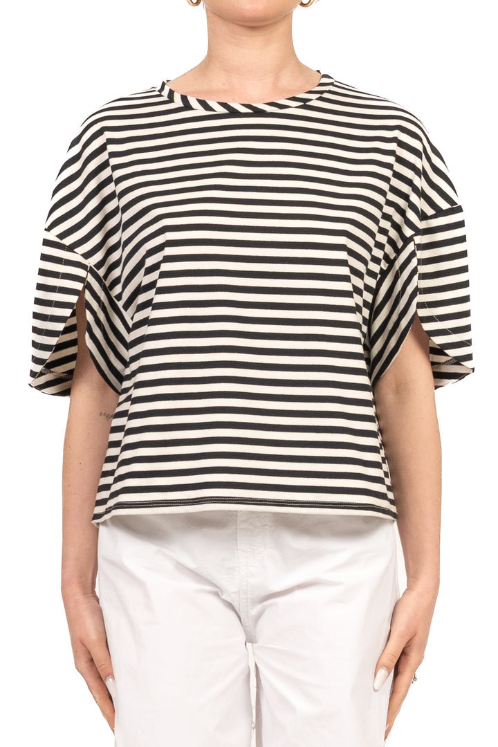 Vicolo - T-Shirt rigata manica aperta  Art. UAB0380