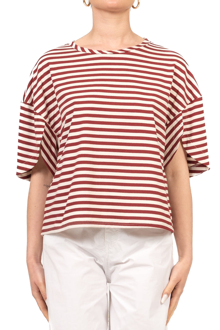 Vicolo - T-Shirt rigata manica aperta  Art. UAB0380