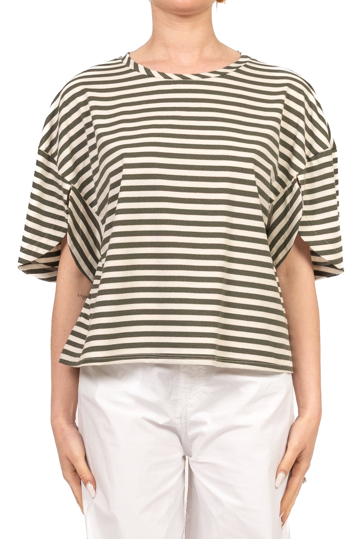 Vicolo - T-Shirt rigata manica aperta  Art. UAB0380
