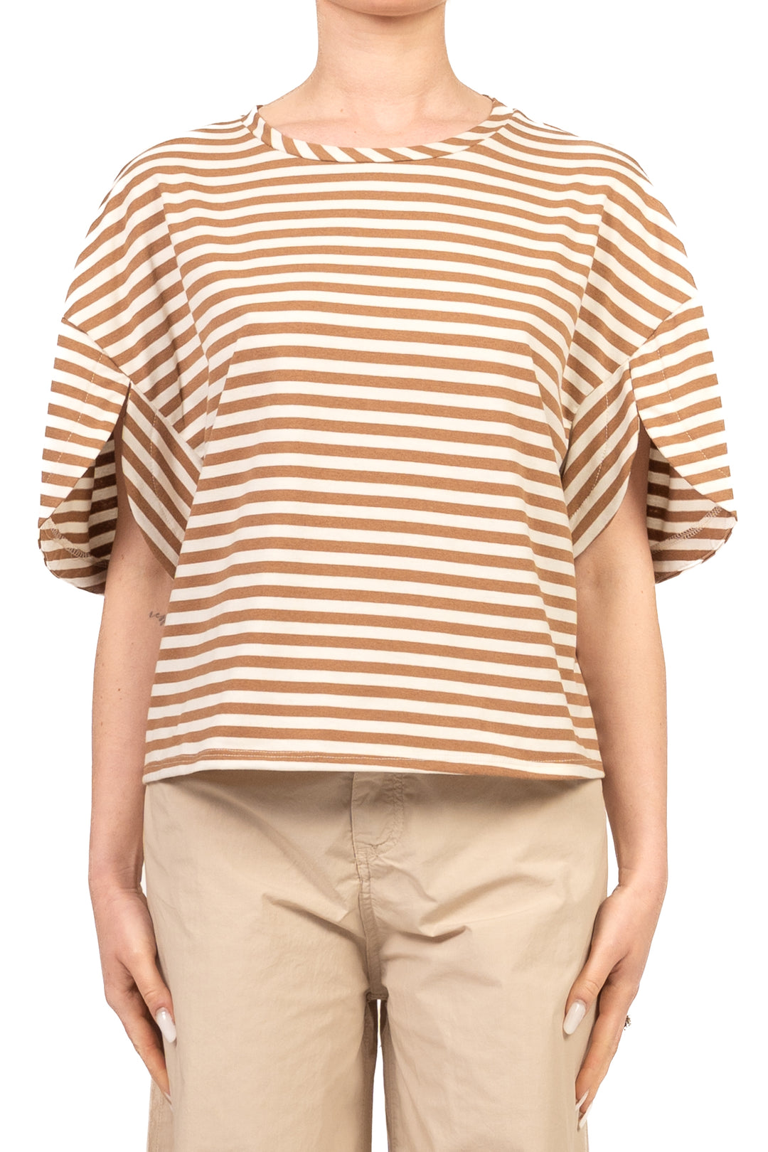 Vicolo - T-Shirt rigata manica aperta  Art. UAB0380